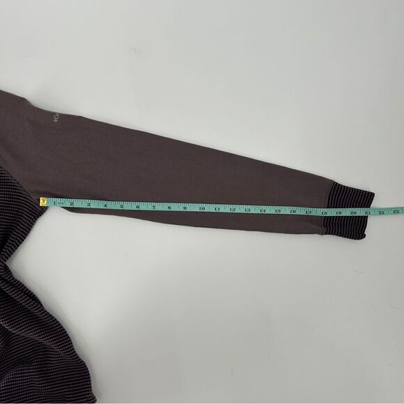 Columbia Women's Cascade Gorge Gray Heather Stripe Pullover Hoodie Sweatshirt M - Picture 6 of 6